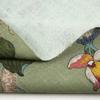 100x145cm Birds &Floral Patterns Linen Printed Fabric Printed Fabric for Tablecloth,Tablecloth DIY Sewing Clothing Home Cloth