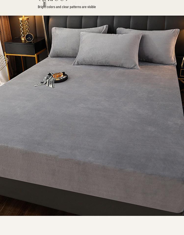 Winter Velvet Fitted Baby Sheet Set - Thick, Flocked, Non-slip, Warm Milk Velvet Sheet & Pillowcase Cover