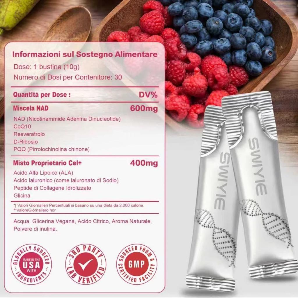 Swiyie-Nad Potravinový doplněk s příchutí bobulí - Liposomální nikotinamid ribosid