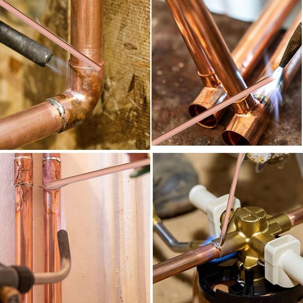 4Pcs 250mm Phosphor Copper Welding Rod Welding Stick for Air Conditioner and Copper Tube Welding