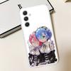 Anime RE ZERO Ram Rem Phone Case For Samsung Galaxy S21 S22 S23 S24 S25ULTRA FE Ultra Plus5G A52S Transparent Cover