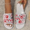 Fashion 2024 New Shoes Female Open Toe Women's Slippers Summer Love Mixed Colors Solft Sole Casual Flat Comfortable Large Size Slippers