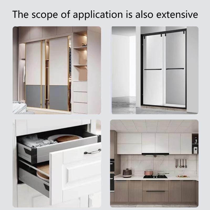 Durability Stainless Steel Door Stoppers for Cabinets Powerful Magnets Wardrobe Adhesive Mount Simple Setups
