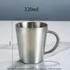 300/400ml Stainless Steel Mug with Handle Suitable for Thermal Coffee Office Portable Water Cup Camping Metal Water Cup