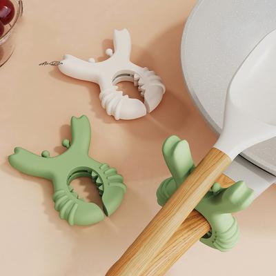 1/2Pcs Multifunctional Crab Shaped Spatula Holder Anti-Scalding Kitchen Pot Clip Cooking Utensil Clip Gadgets
