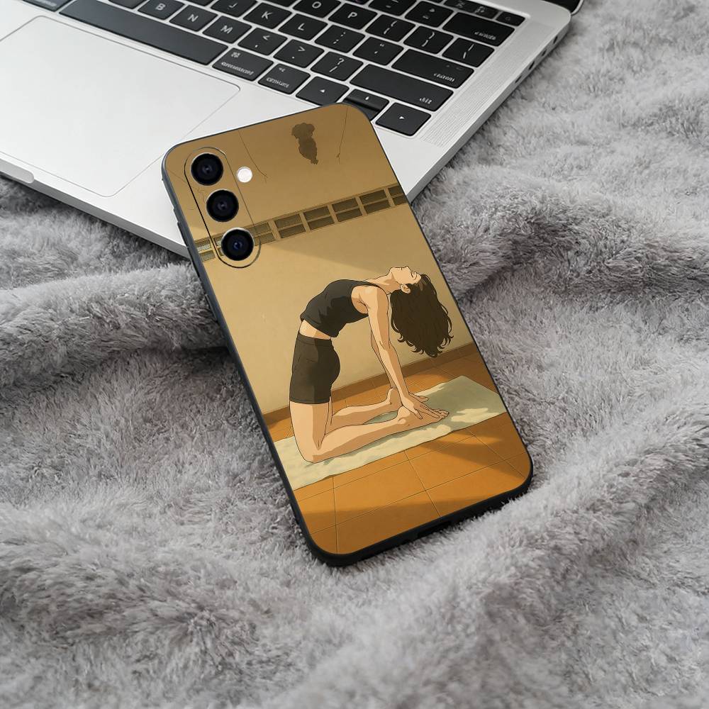 

GYM Girl Phone Case For Samsung Galaxy A73,A71 A72,A70,A53,A52,A51,Soft Silicone Black Cover Samsung a21s