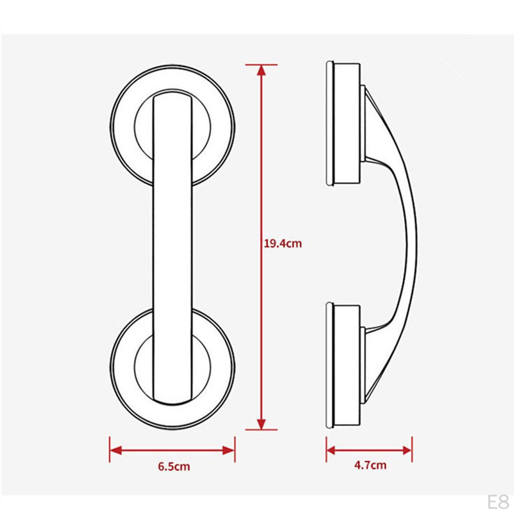 Bathroom Shower Bathtub Suction Cup Handle Grab Bar Handrail