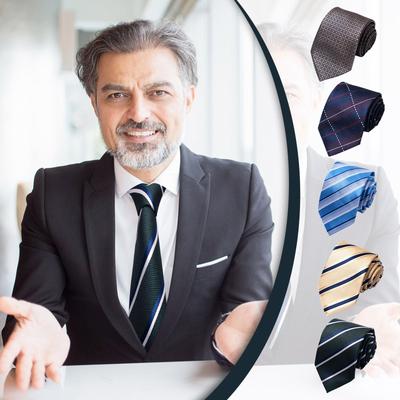 Herren Business Professionals Gestreifte Krawatte Hochzeitsanzug Accessoires Polyester Krawatte Männer