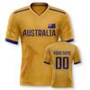 Individuelle Herren Australien Fußballtrikots Personalisierter Name Nummer Fußballhemd Team Trainingstrikot für Damen Kinder