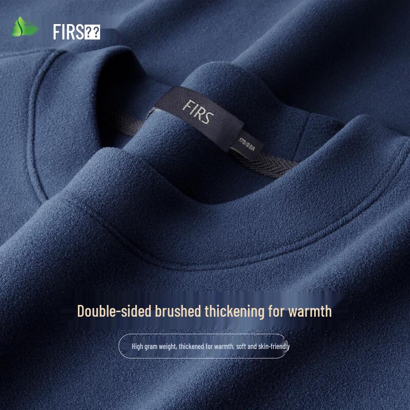 

Shanshan Men s Autumn/Winter Double-Brushed Heavyweight Pullover Sweatshirt XL