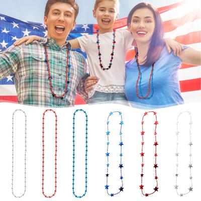 4th Of Julys Party Favors For Kids & Adults, Red White Blue Beads For Fourth Of Julys Party Supplies Parades Accessories