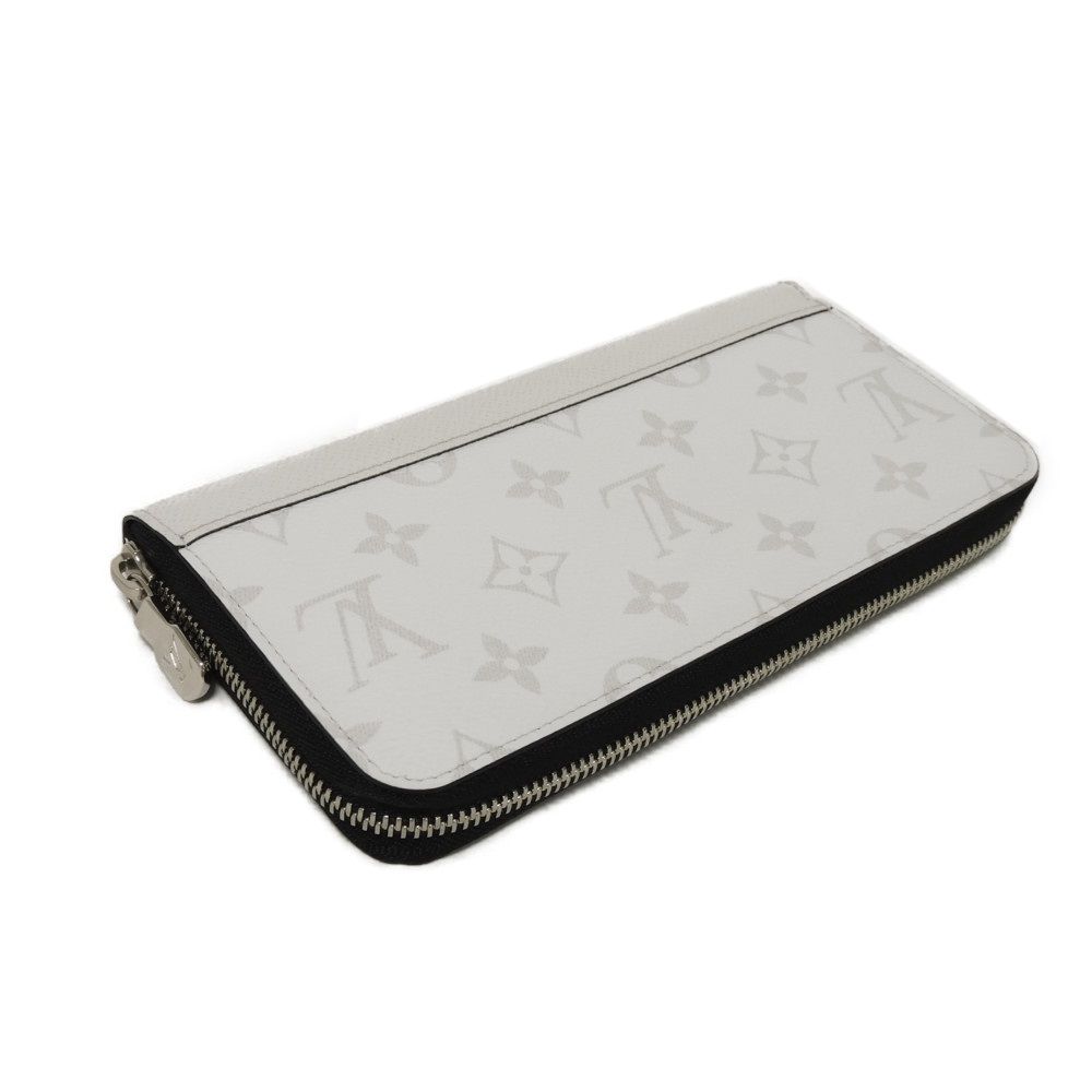 Used 12564 Zippy Wallet Horizontal M14127 7940 Japan Exclusive RFID IC Chip Taiga Rama Monogram Optic White Men's from