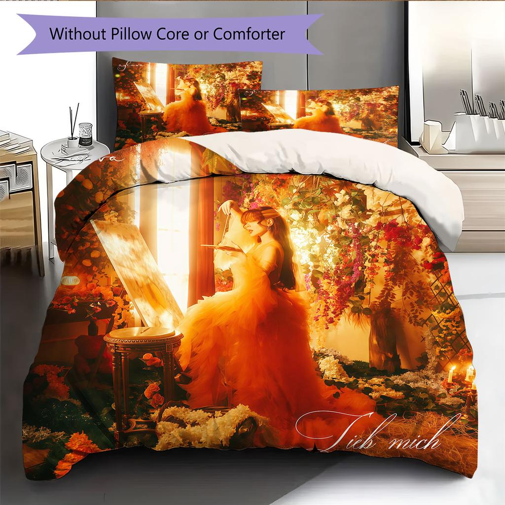 AYLIVA Poster Biancheria da Letto Trapunta Set Copripiumino Federa Decorazione per la Casa Regalo di Compleanno (1 * copripiumino + 2 * federa, senza nucleo)