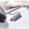 Multifunctional USB HUB SD and TF Card Reader HDMI 4K VGA Full HD RJ45 9in1 Gray