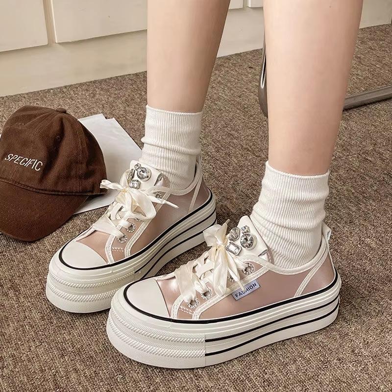 Women Shoes Woman's Canvas Shoes Spring New Versatile Soft-soled Muffin Casual  Casual Shoes for Women Sneakers Zapatos De Mujer
