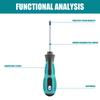4Pcs Household Magnetic Screwdriver Set with 2 Flat & 2 Crosses Head Tip Heavy Duty Nonslip Softy Handle Screwdriver Set