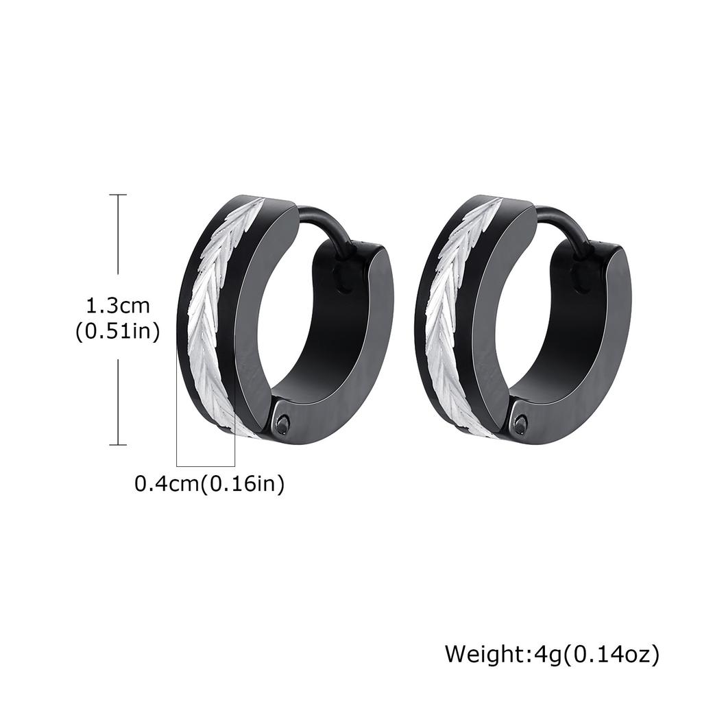 Stainless Steel Jewelry Hoop Earrings For Men Tone Huggies Earrings Gifts Dad Boyfriend Birthday Valentine's Day Gift