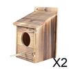 Outdoor Birdhouse Wooden Nest Box Hanging Bird House for Garden Tree Birds Parakeet Breeding Outside