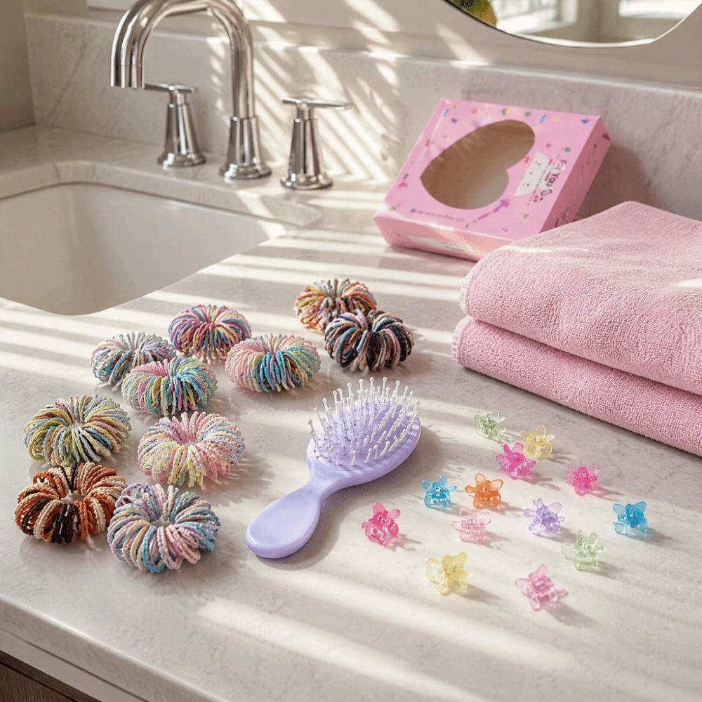 No Hurt Hair Girls Hair Bands High Elastic Hair Ties New Hair Accessories Set Princess Gift Set