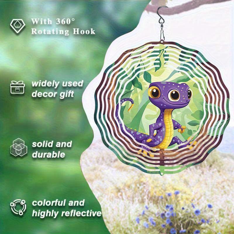 10 Inch Hanging Wind Spinner with 360 Degree Hook for Balcony Garden Decor Spring Summer Outdoor Decoration