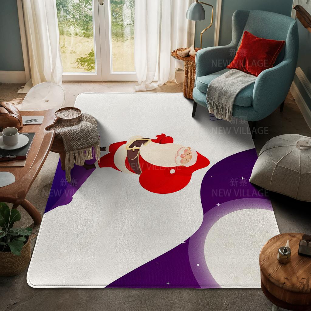 House Entrance Carpet Home Door Mat Living Room Bath Foot Bathroom Non-slip Water Absorption Rugs Bath Merry Christmas Winter