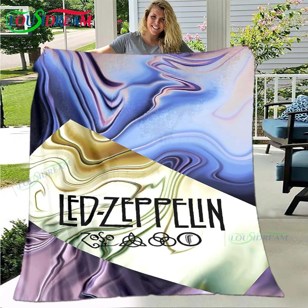 Pop Singer L-Led-Zeppelin Blanket,Flannel Throw Blanket for Home Bedroom Bed Sofa Picnic Office Hiking Leisure Nap Birthday Gift