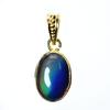 CERTIFIED Natural 15.90 Ct Opal 18K Gold Plated Multicolor Loose Gems Pendant MY.PDG-331-NS
