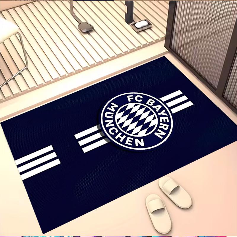 FC Bayern Print Rug, Washable Floor Carpet, For Entryway Dorm Laundry Room Office Study, Home Decor Birthday Christmas Gift