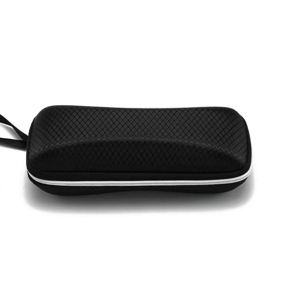 Black Check Pattern Glasses Box Compression Resistant Portable Eyewear Storage Zipper Sunglasses Case Classic Black For Campus