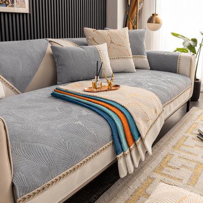 Quattro Stagioni Universale Ciniglia Jacquard Pizzo Cuscino Divano Moderno Semplice Cucitura Antiscivolo Asciugamano Cuscino Divano
