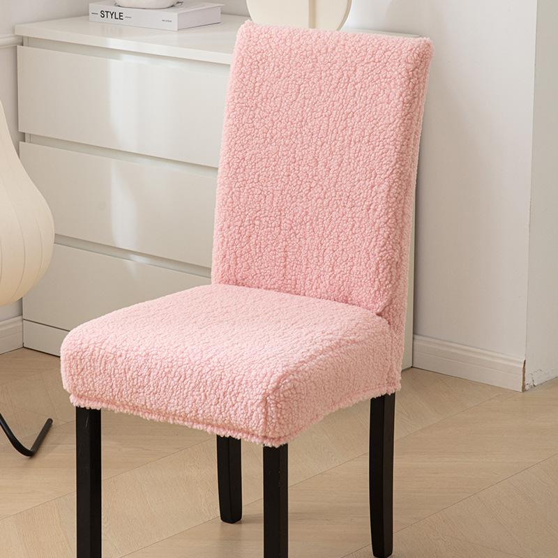 New Teddy Velvet Thickened Chair Cover Universal Slipcovers Skin Friendly Breathable Home Chair Cover for Hotel Banquet