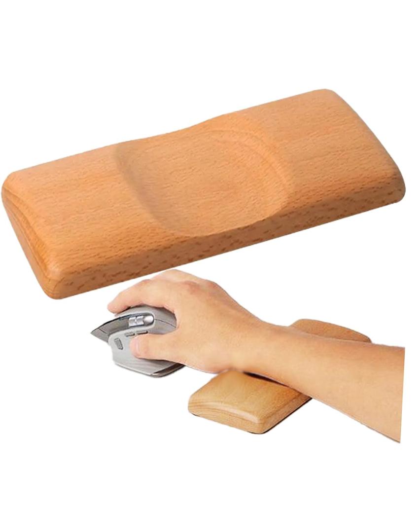 S.fields.inc Wooden Wrist Rest for Mouse, Keyboard, and PC (Natural Brown)