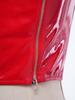 Ladies Glossy PU Leather Crop Top S-3XL Front Double Zippers Sleeveless Slim Tank Top for Club Rave Party Nightwear
