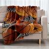 Basketball Theme Printed Blanket - Perfect for Couch, Bed, Travel & Outdoor Use | Machine Washable, Cozy & Durable.