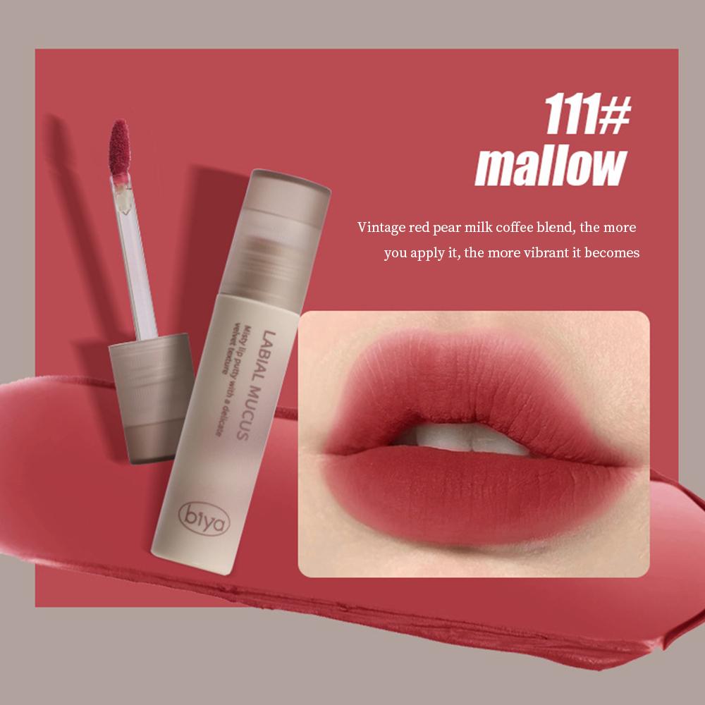 

Biya Мусс для губ Текстура Матовый Вельвет Яркий и стойкий цвет Не легко отпечатывается на чашках Блеск для губ