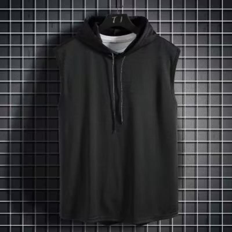 Men's Trendy Hooded Vest - Modern Style, Youthful Appeal
