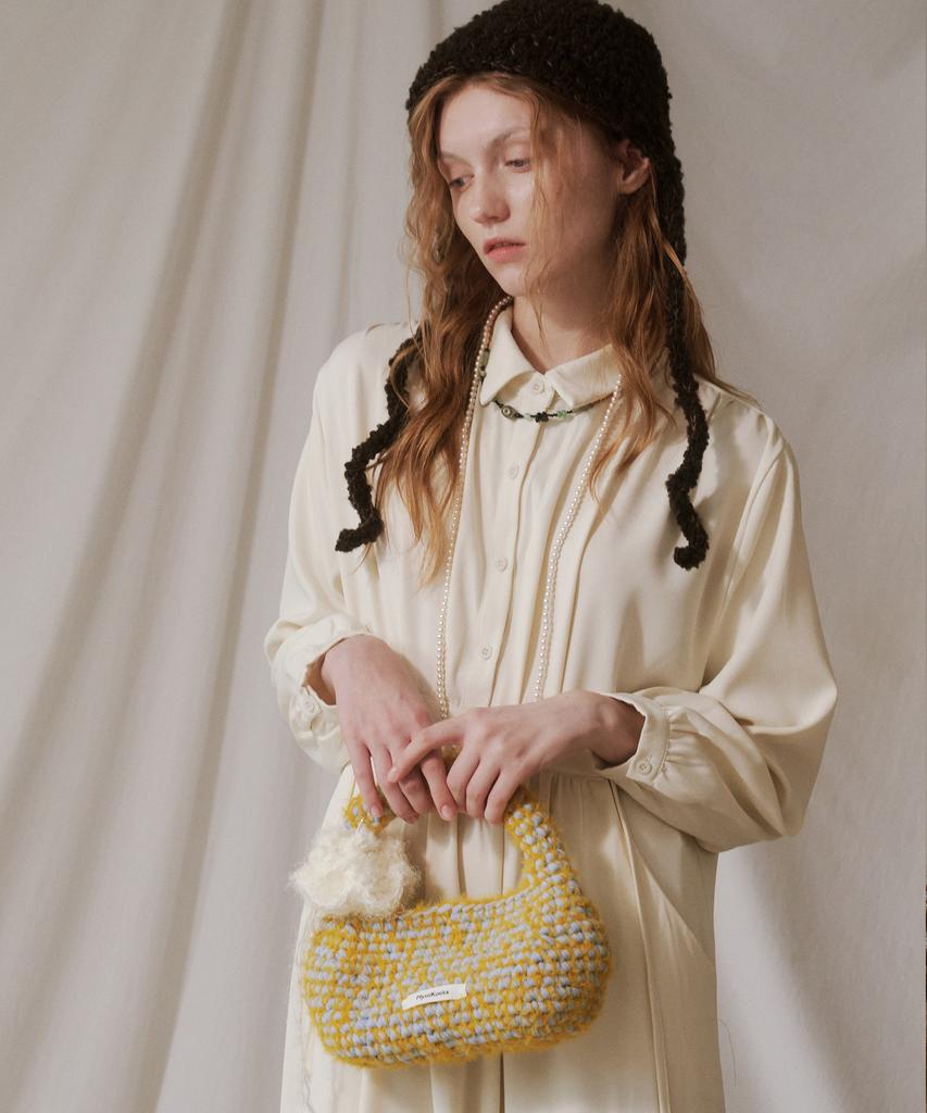 Mystikotita Pebble Bloom Bag - Mustard