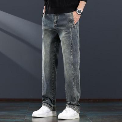 Jeans de Denim Anchos de Pierna Recta Holgados para Hombre