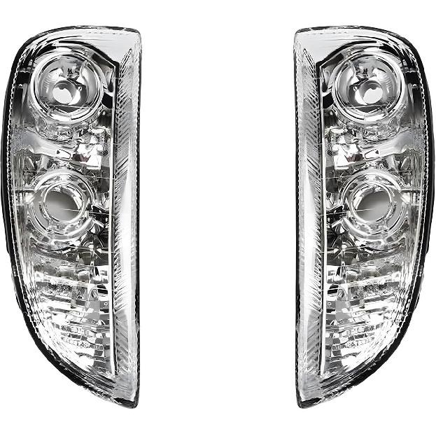 1 Pair Car Front Bumper Fog Lights Compatible With Porsche Cayenne 2007-2010 OEM Style Replacement Fog Lamp Kit