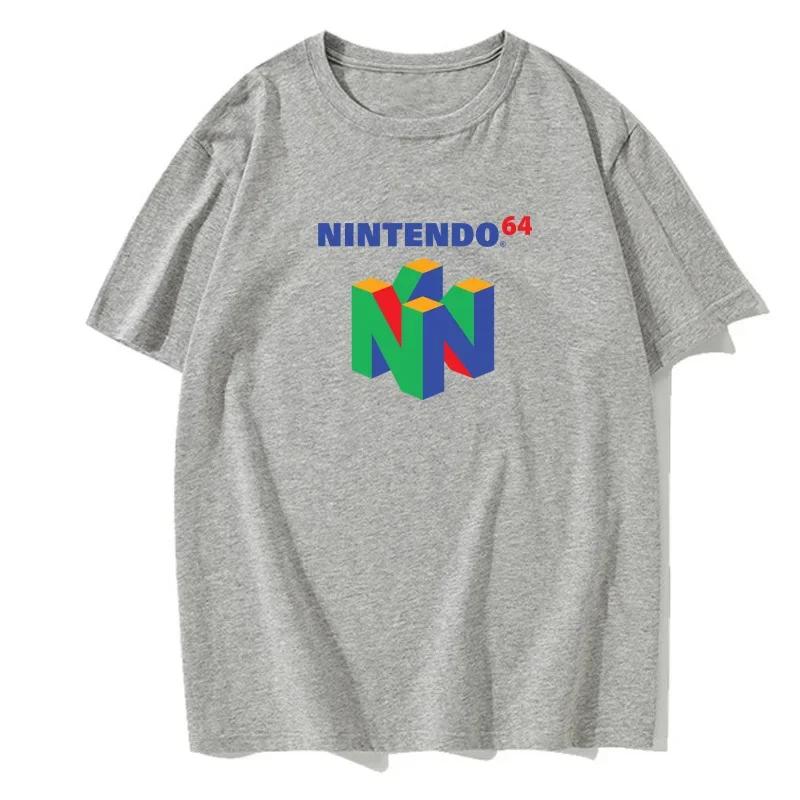 The 2025 Summer Hot Men's 100% Pure Cotton T-shirt NINTENDO Fashion Print Short-sleeved Casual Trend Y2k Men's Clothing