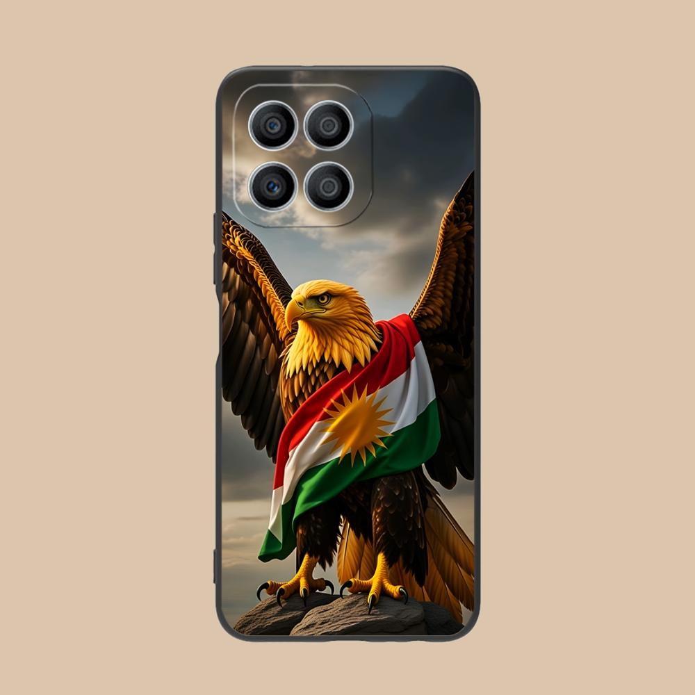 Kurdistan Flag Matte TPU Mobile Phone Case for Honor 90 80 70 60 50 30 20 10 9 8 7 Pro S SE Lite 5G Colorful Printing Cover