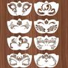 8Pcs Face Tattoo Face Painting Stencils Hollowed DIY Makeup Tools Face Paint Templates  Adults Kids