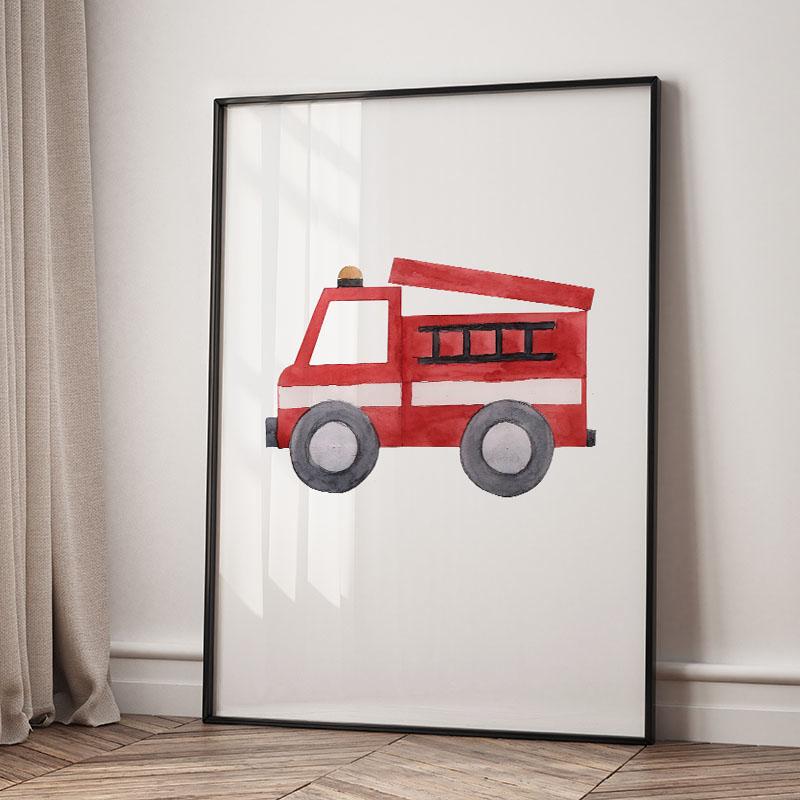 Classic Simplicity Cartoon Cars Art Posters Airplane Canvas Painting Children's Room Wall Art Pictures Home Aesthetic Decor