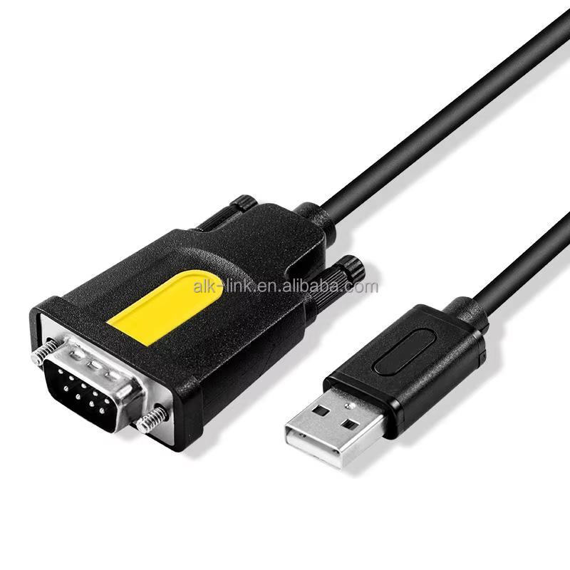 USB to RS232 Adapter PL2303 Chipset 1.8M USB 2.0 Male RS232 Female DB9 Coaxial PVC Serial Converter Cable for Monitor Microphone 1.8 m