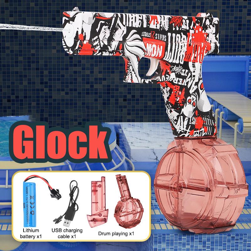 Large Capacity Water Spray Gun Summer Entertainment Water Gaming Toy Fully Automatic Water Gun Outdoor Swimming Pool Toys