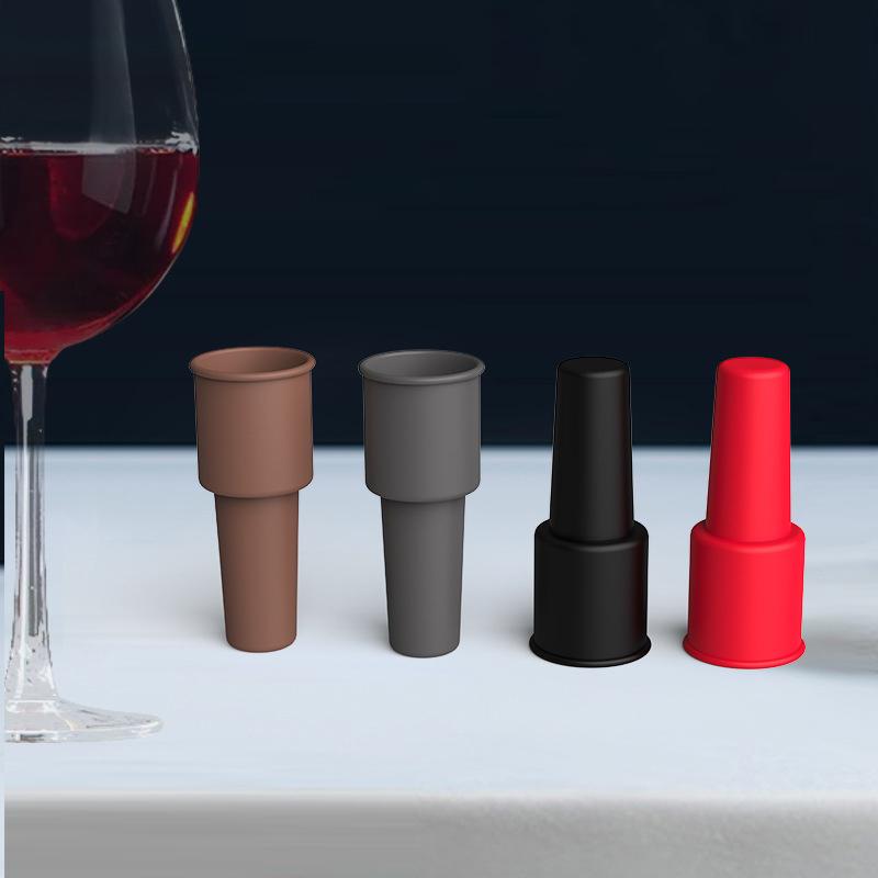 Silicone Wine Stoppers Beverage Bottle Sealer Reusable Sparkling Wine Bottle Stopper Keeping Wine Champagne Fresh Kitchen Tools