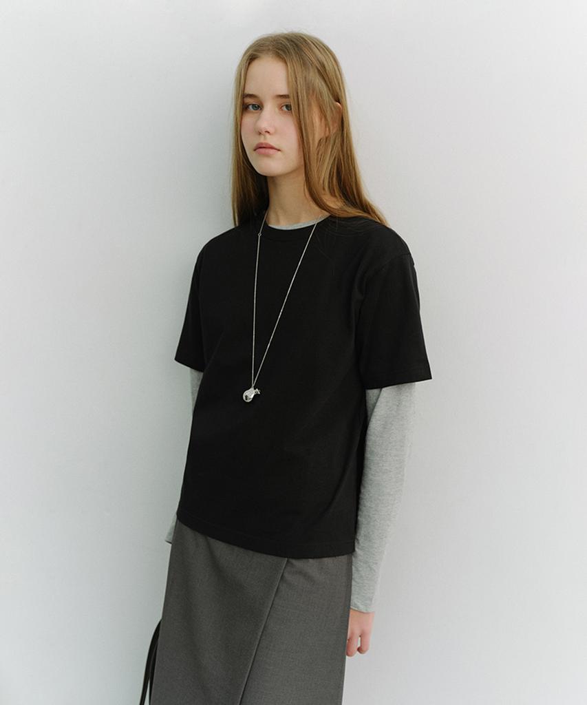 Deonseuteu Unisex Loose T-Shirt_Udts6A112_Black