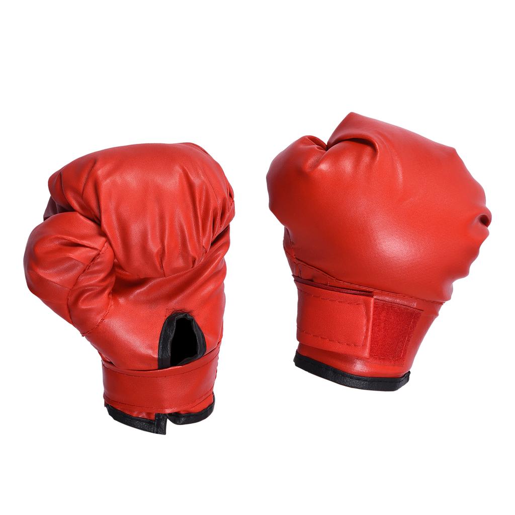 Inflatable Kids Punching Bag with Foot Pump and Gloves for Family Fun Indoor Outdoor Punch Bag for Kids Red and Black 1