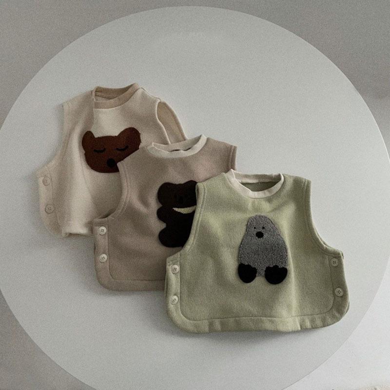 

Korean-Style Newborn Baby Fleece Vest - Cute Animal Design for Winter 73 CM