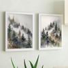 2pcs/set Cloud Forest Art Oil Painting Canvas with Wood Frame Draw Wall Decor Home Living Room Decorations 30x40cm